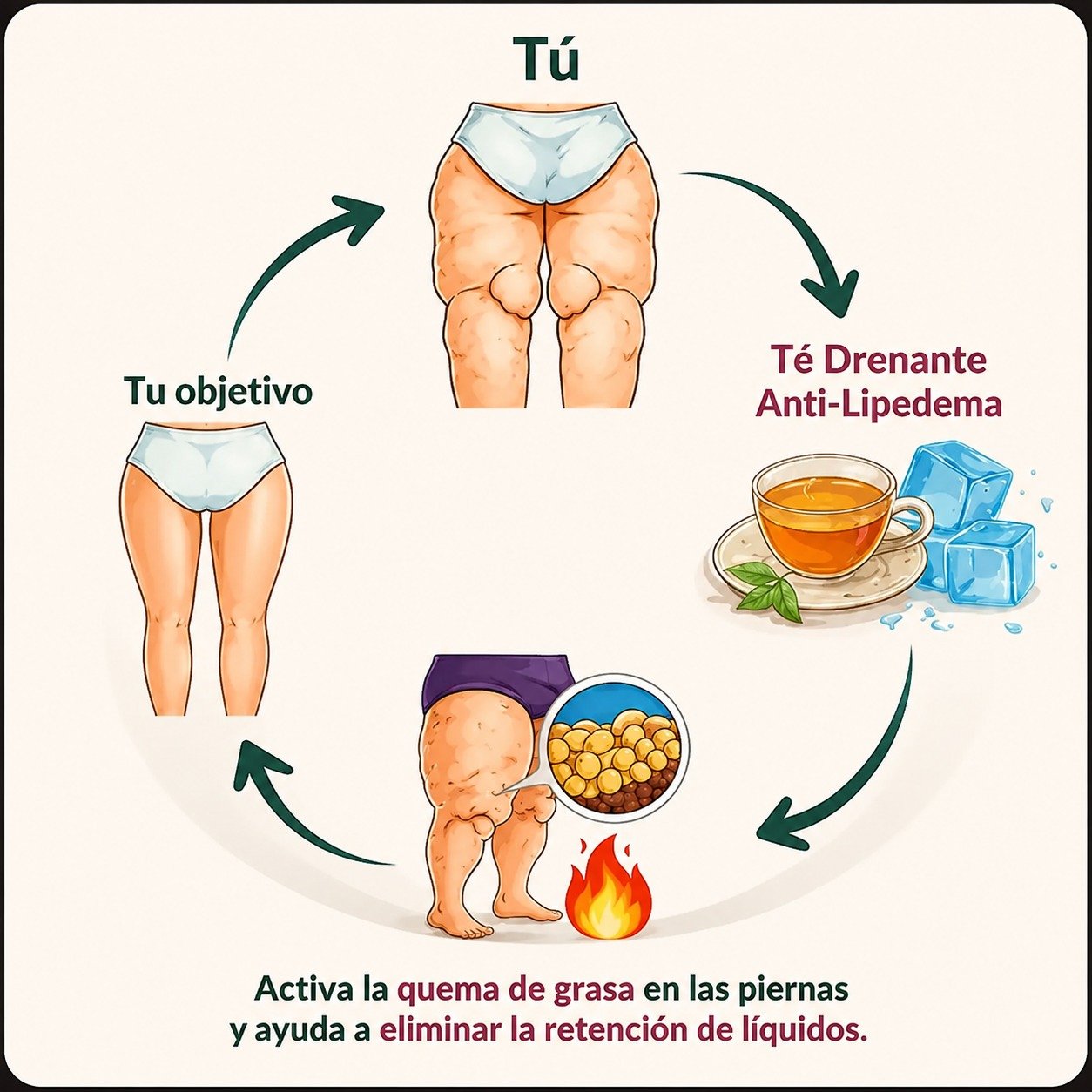 Proceso del té drenante anti-lipedema